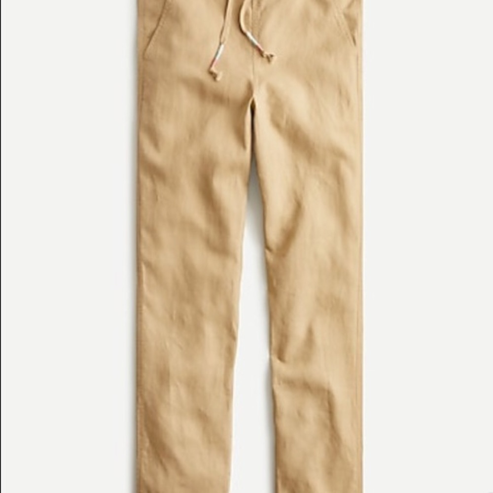 J. Crew tie waist seaside pants size L NWT